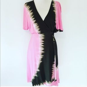 Pink & Brown Diane Von FurstenBurg Wrap Dress